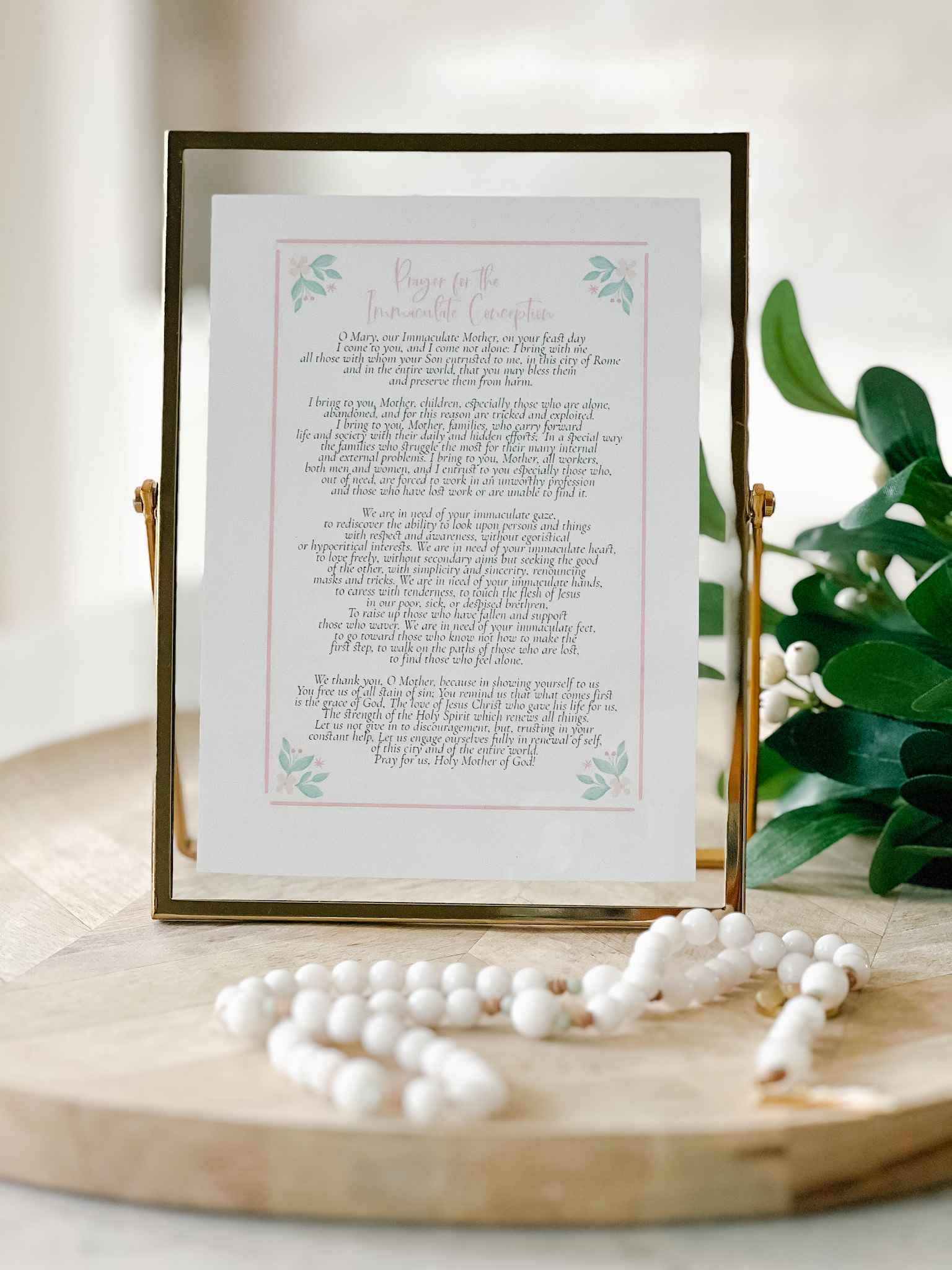 Prayer for the Immaculate Conception - Free Printable – House of Joppa