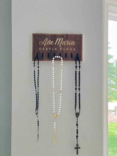 Ave Maria Rosary Hanger