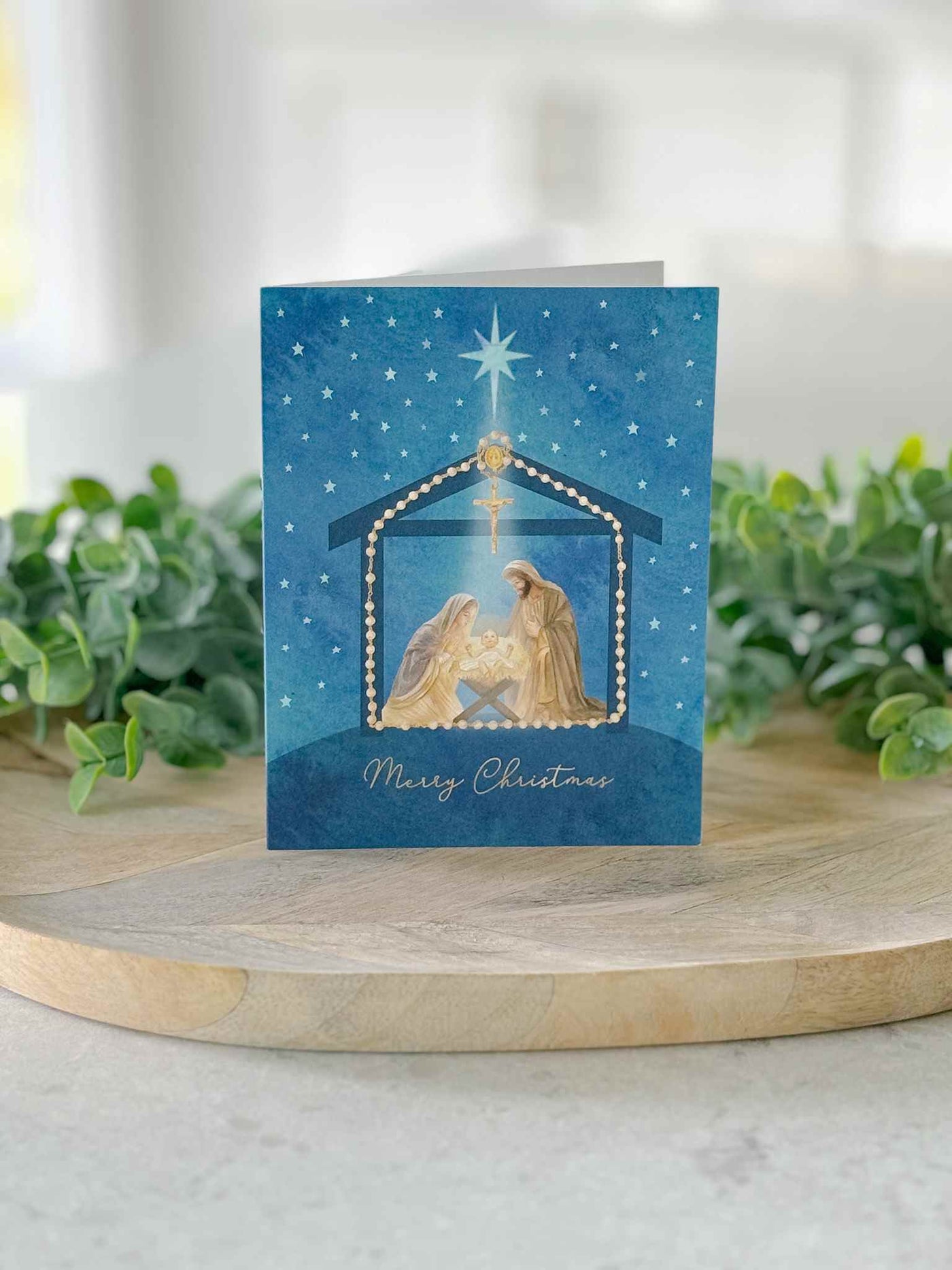 Christmas Rosary - Greeting Card - Set of 4