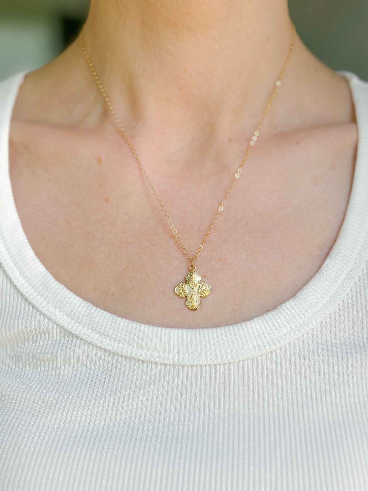 Four Way Cross Petite Necklace