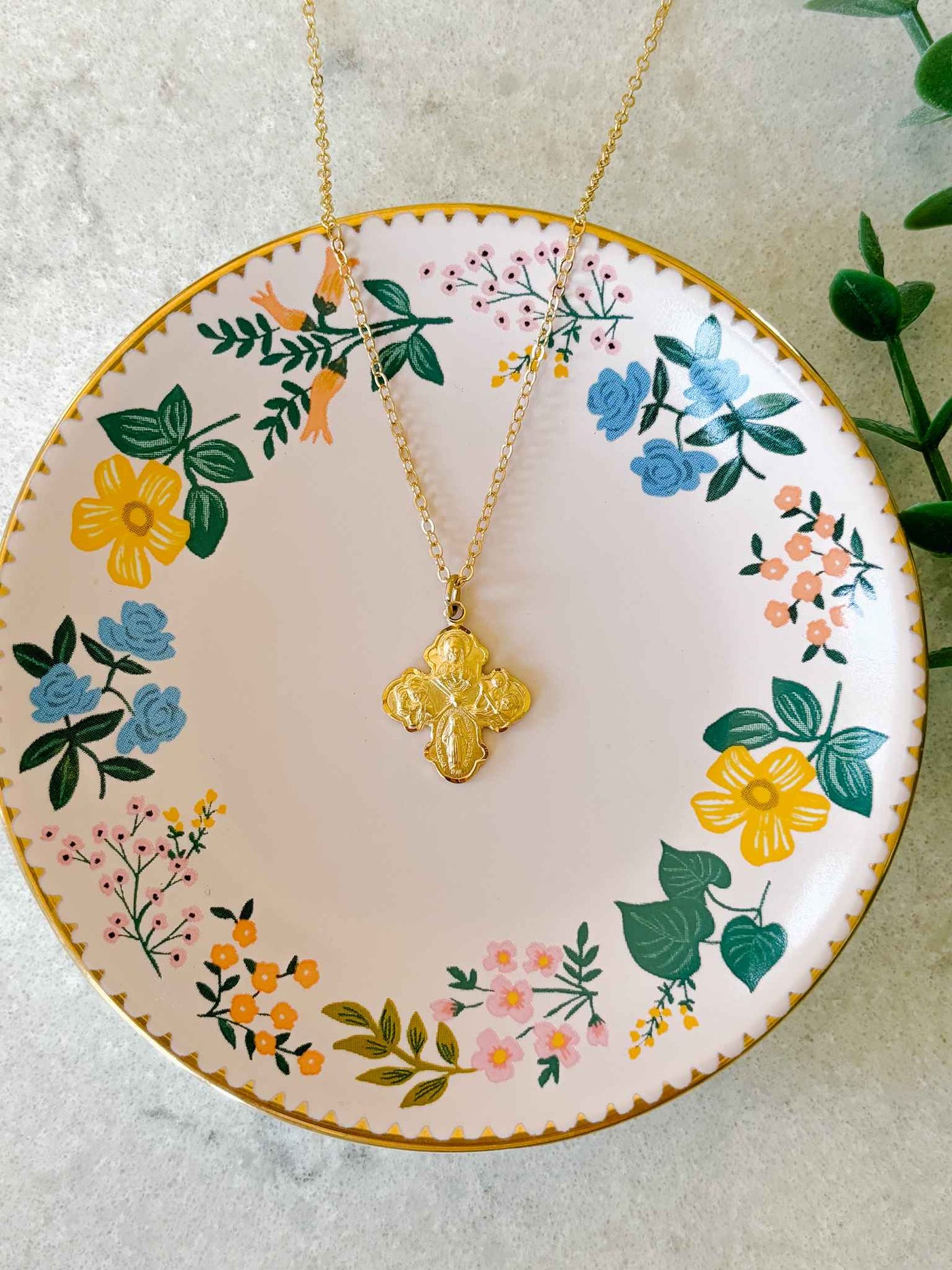 Four Way Cross Petite Necklace