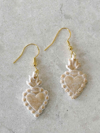 Handmade Sacred Heart Earrings