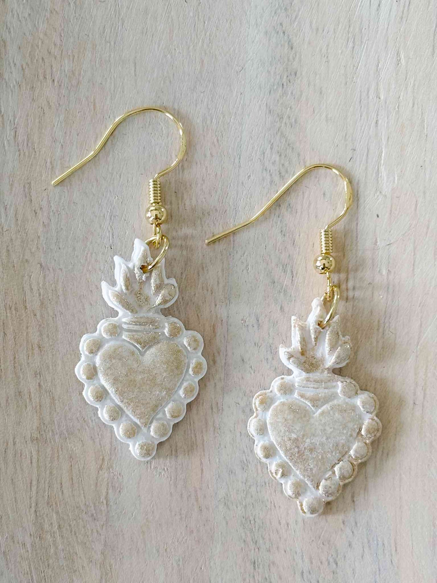 Handmade Sacred Heart Earrings