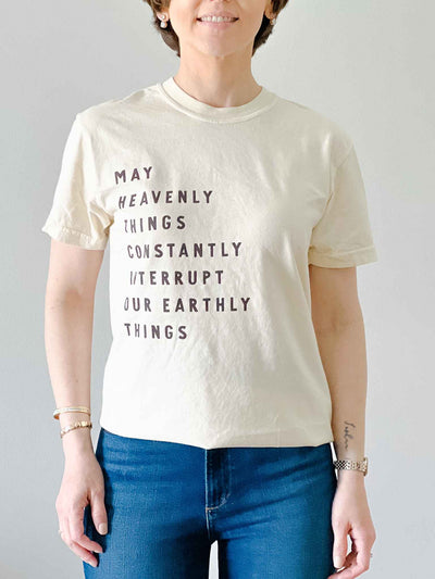 Heavenly Things Tee- Ivory