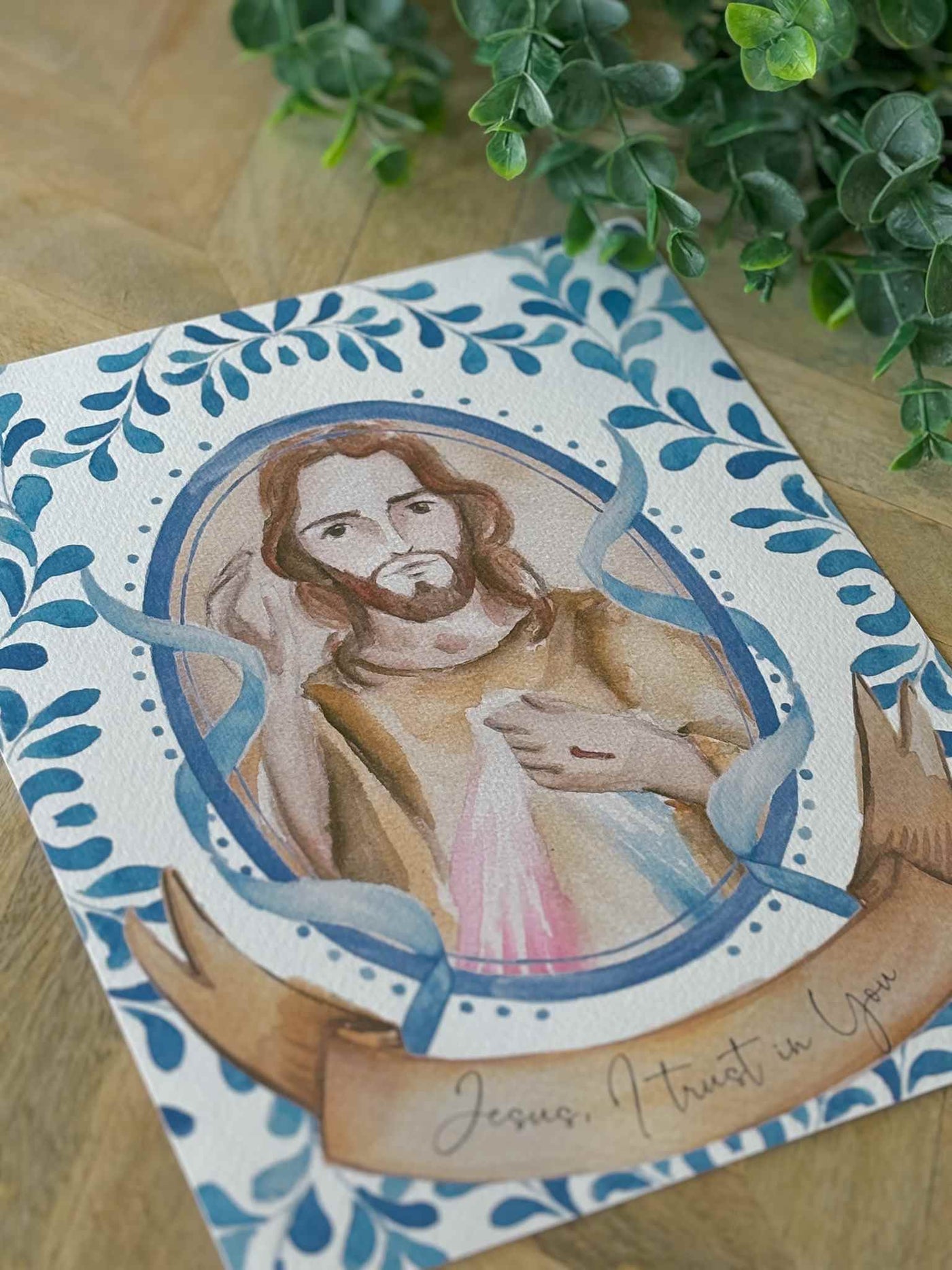 Jesus, I Trust in You Watercolor - Print