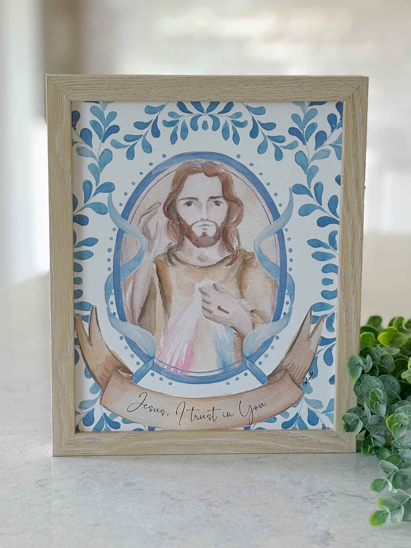 Jesus, I Trust in You Watercolor - Print