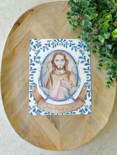 Jesus, I Trust in You Watercolor - Print