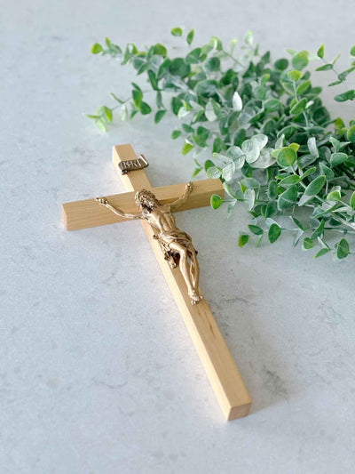 Oak Wood Crucifix