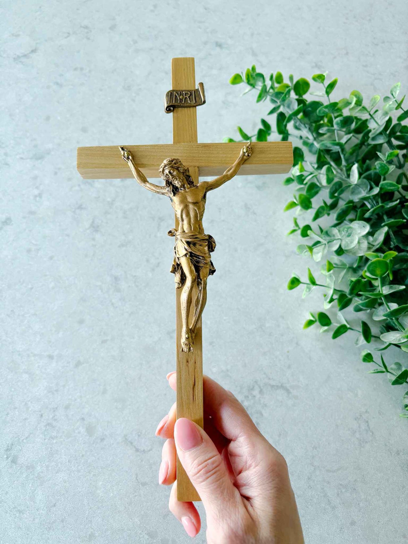 Oak Wood Crucifix