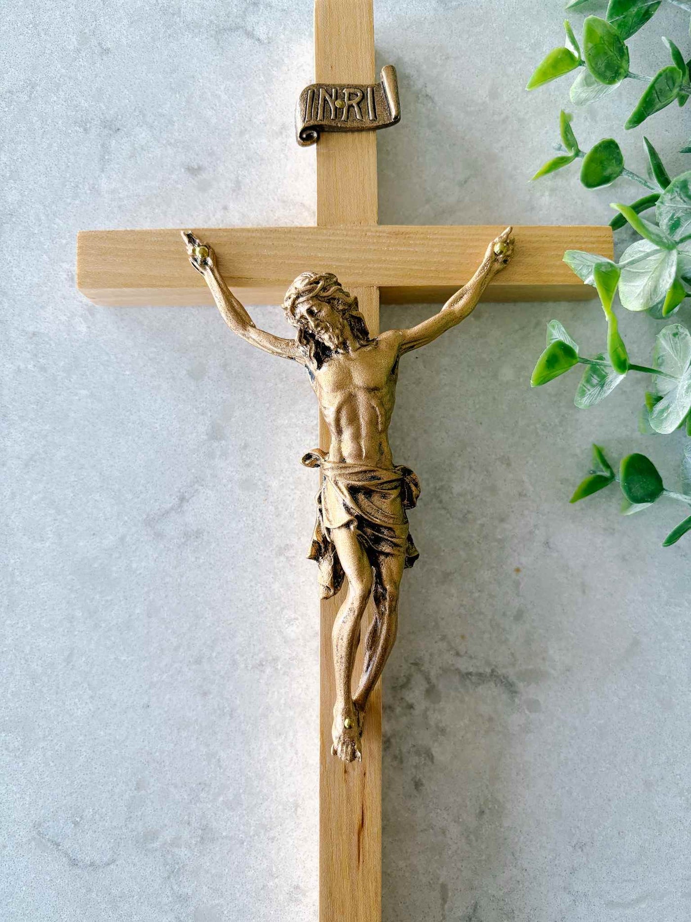 Oak Wood Crucifix