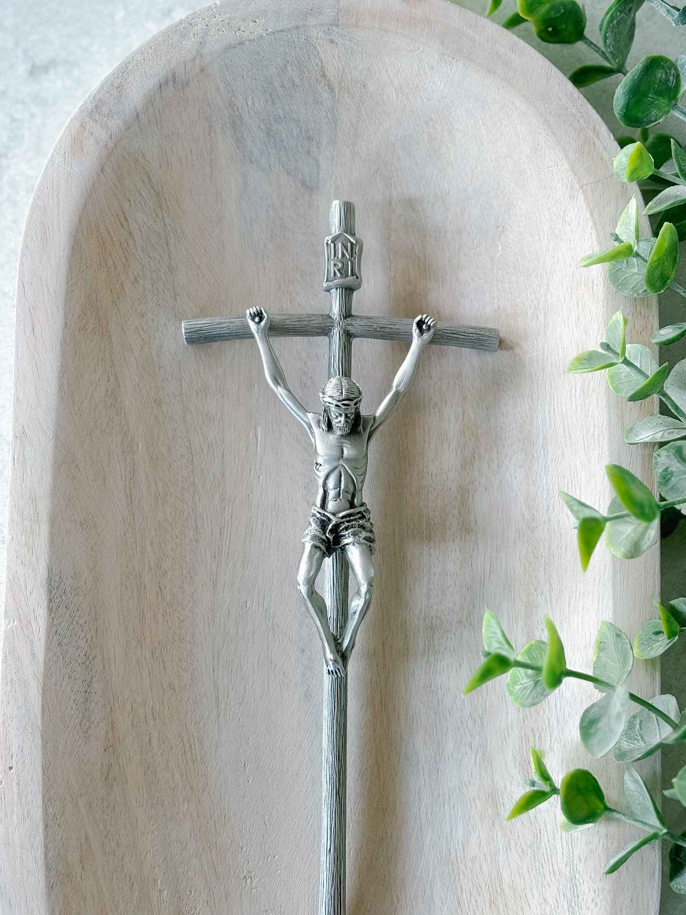 Pewter Papal Crucifix