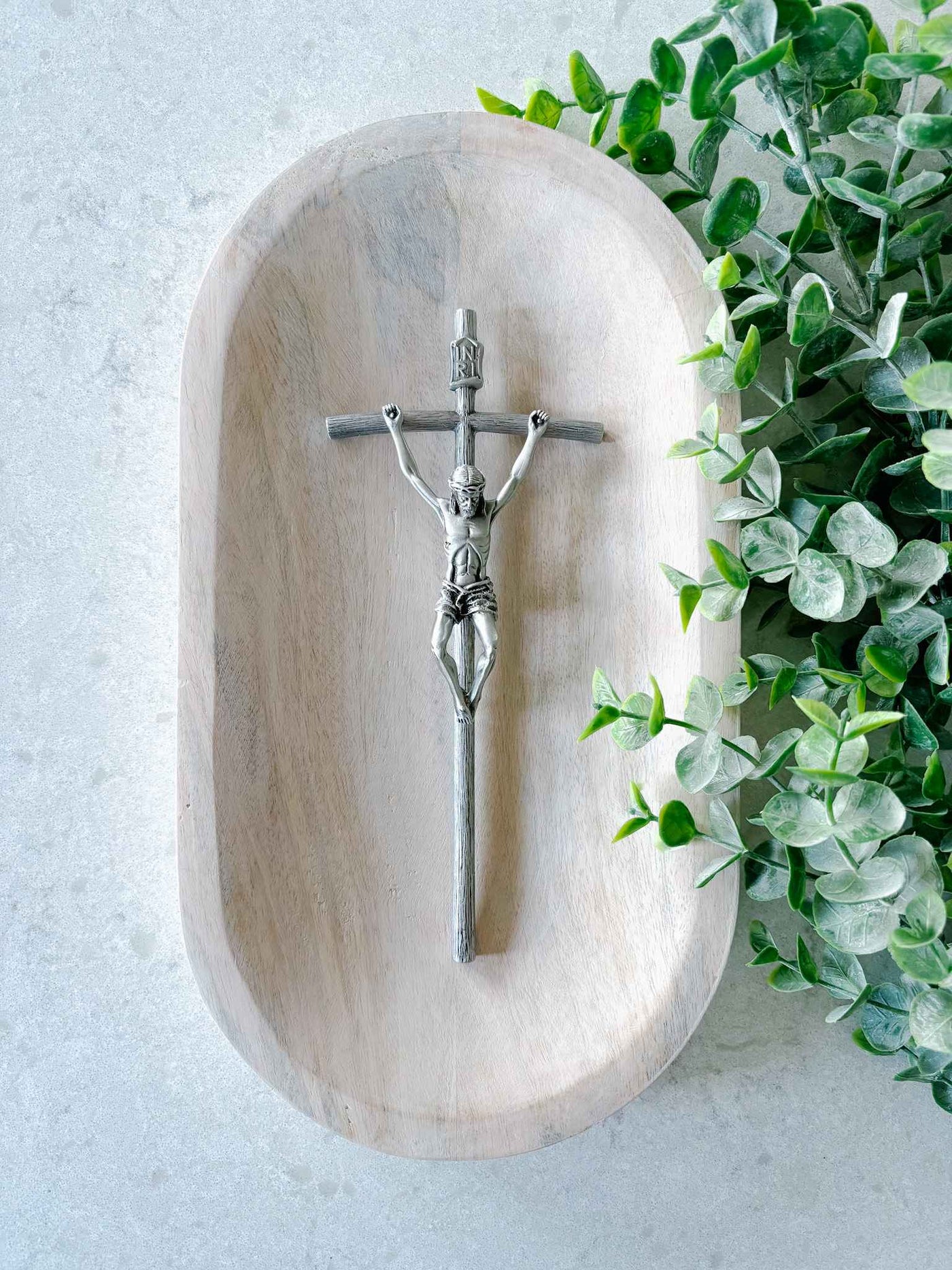 Pewter Papal Crucifix