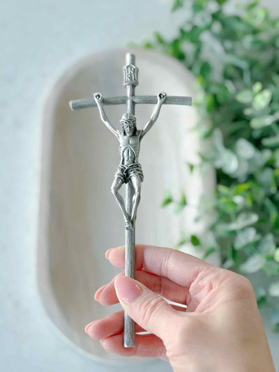 Pewter Papal Crucifix