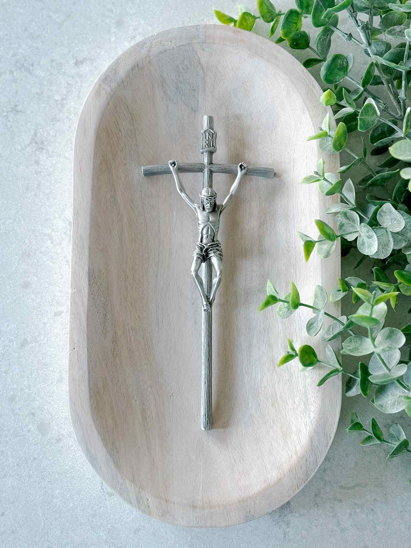 Pewter Papal Crucifix