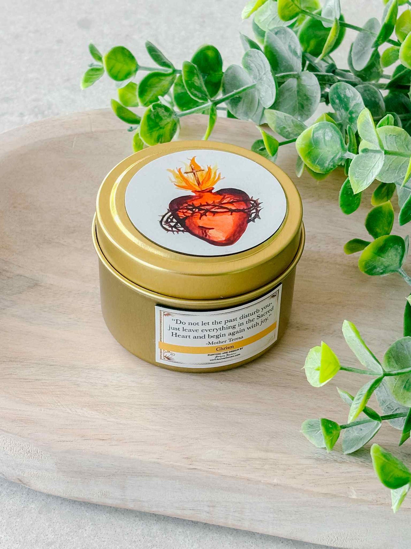 Sacred Heart Candle Tin