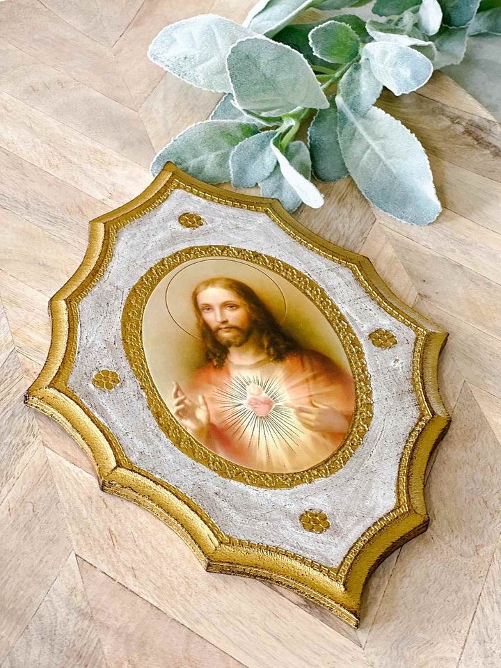 Immaculate Heart of Mary - Imported store Florentine Plaque