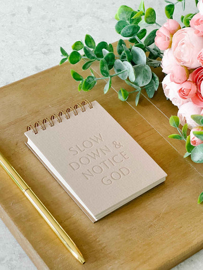 Slow Down & Notice God Mini Notepad