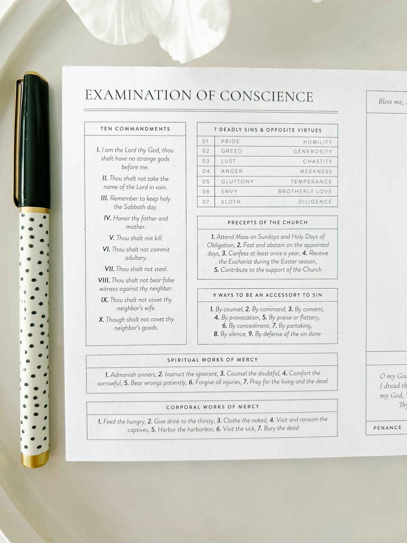 Examination of Conscience Notepad (with Burn Bin!) – The Catholic